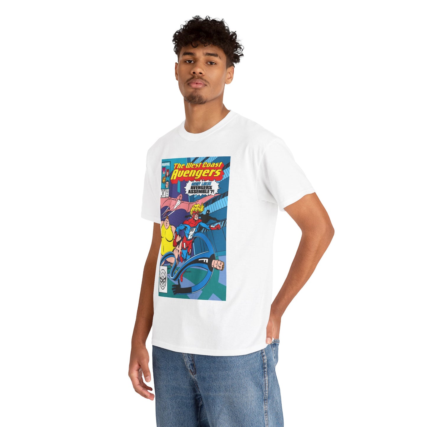 West Coast Avengers #46 T-Shirt - John Byrne Art - Great Lakes Avengers Appearance - Marvel Comics