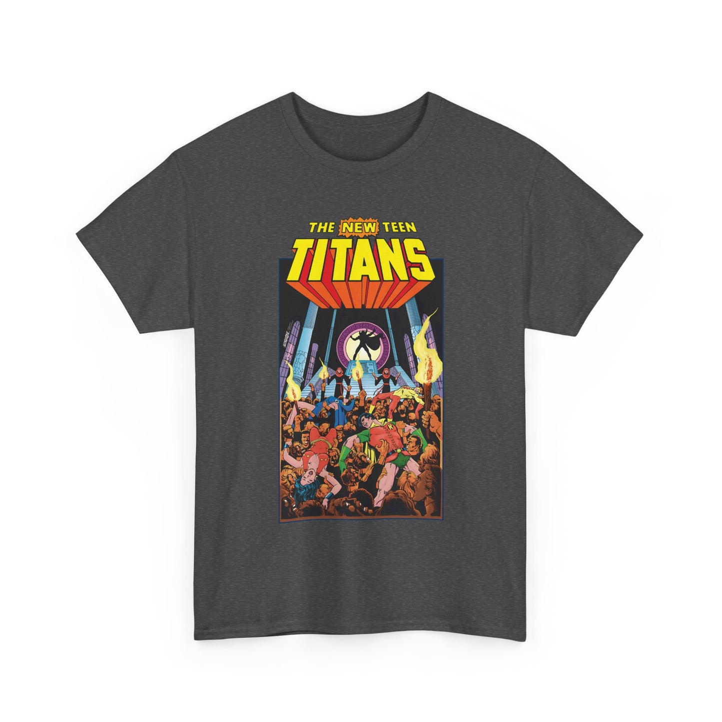 New Teen Titans T-Shirt - George Perez Art - #22 Cover - Wonder Girl, Robin, Raven, Kid Flash - Brother Blood Story - DC Comics