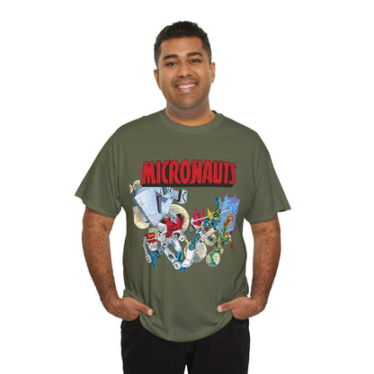Micronauts T-Shirt - Jackson Guice Art - Arcturus Rann, Biotron, Marionette, Acroyear, Bug - Marvel Comics