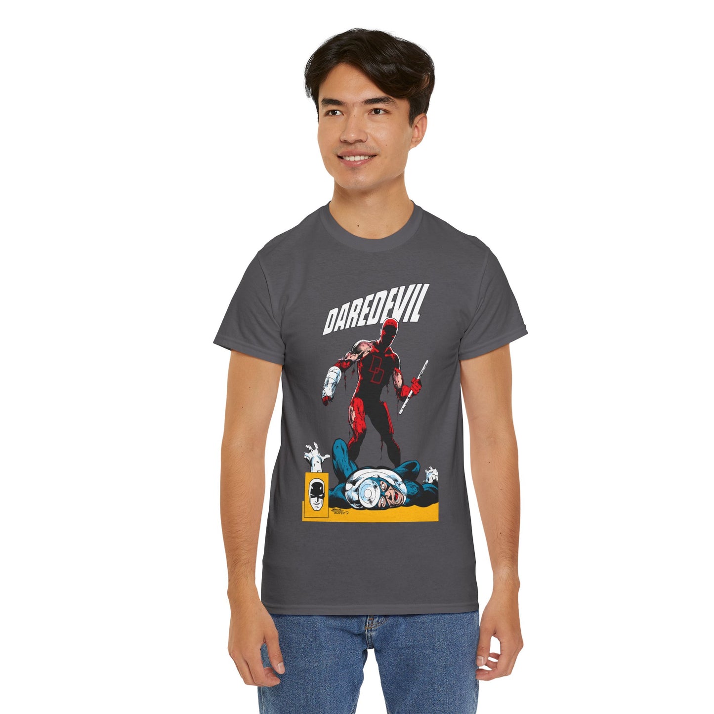 Daredevil T-Shirt - John Byrne Art - Marvel Comics - Bullseye - Matt Murdock, Man Without Fear