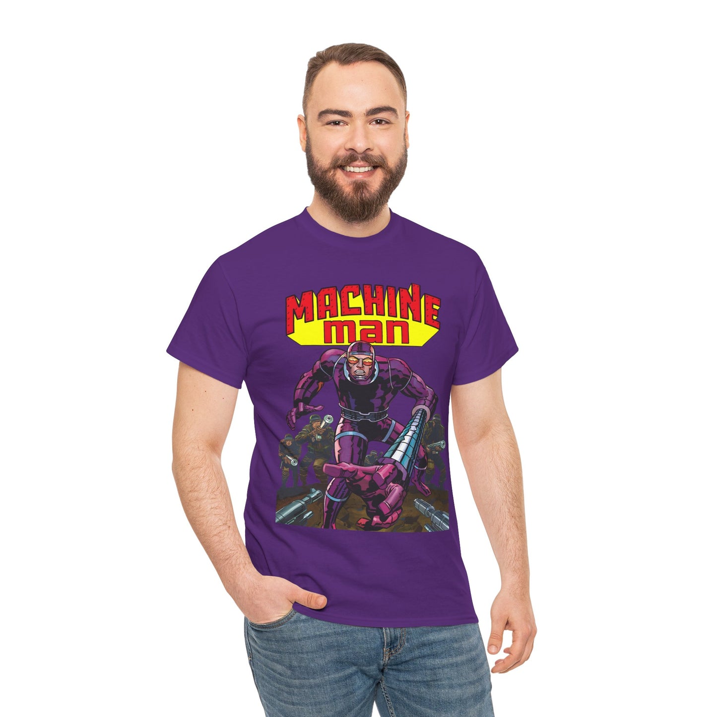 Machine Man T-Shirt - Jack Kirby Creation - Popular 1970s Hero - Marvel Comics