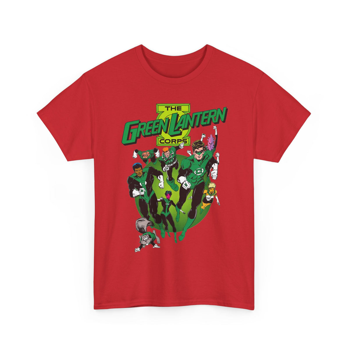 Green Lantern Corps T-Shirt - Joe Staton Art - Hal Jordan, John Stewart, Arisia, Kilowog, Katma Tui - DC Comics