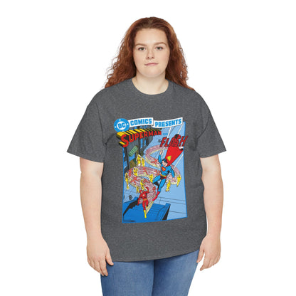 Superman & Flash T-Shirt - George Perez Art - DC Comics Presents #38 Cover Art - Bronze Age Classic