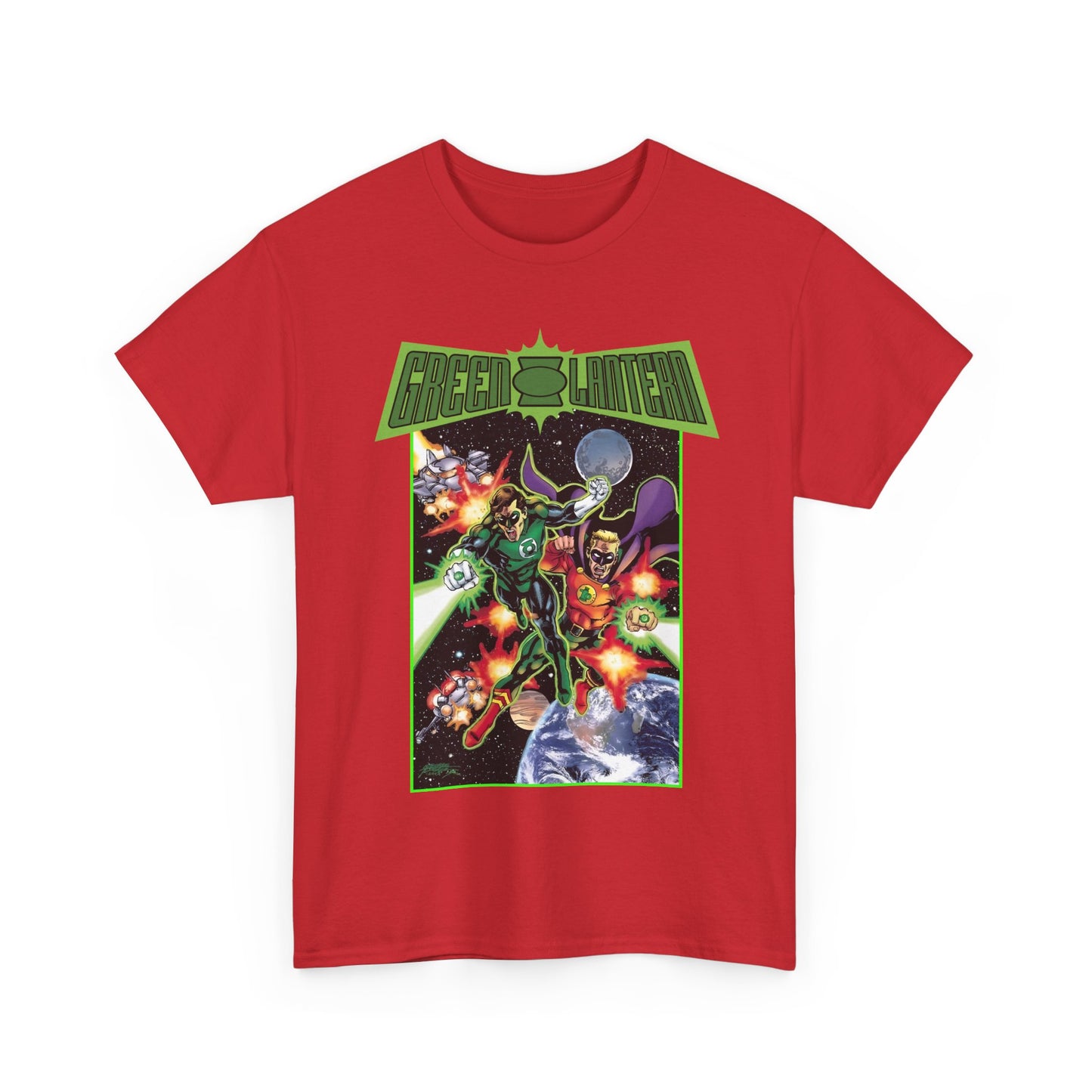 Green Lantern T-Shirt - George Perez Art - Hal Jordan & Alan Scott - Silver Age & Golden Age - DC Comics