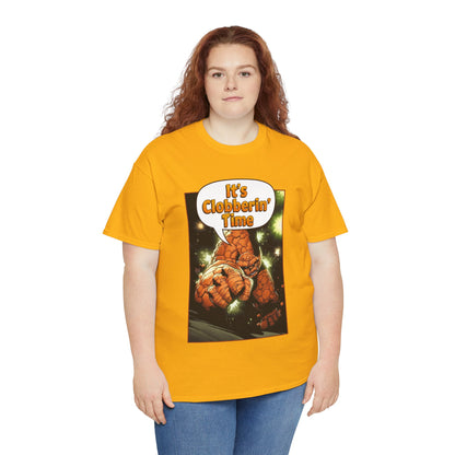 The Thing Shirt - Adam Kubert Art - It's Clobberin' Time - Fantastic Four Member - Marvel Comics
