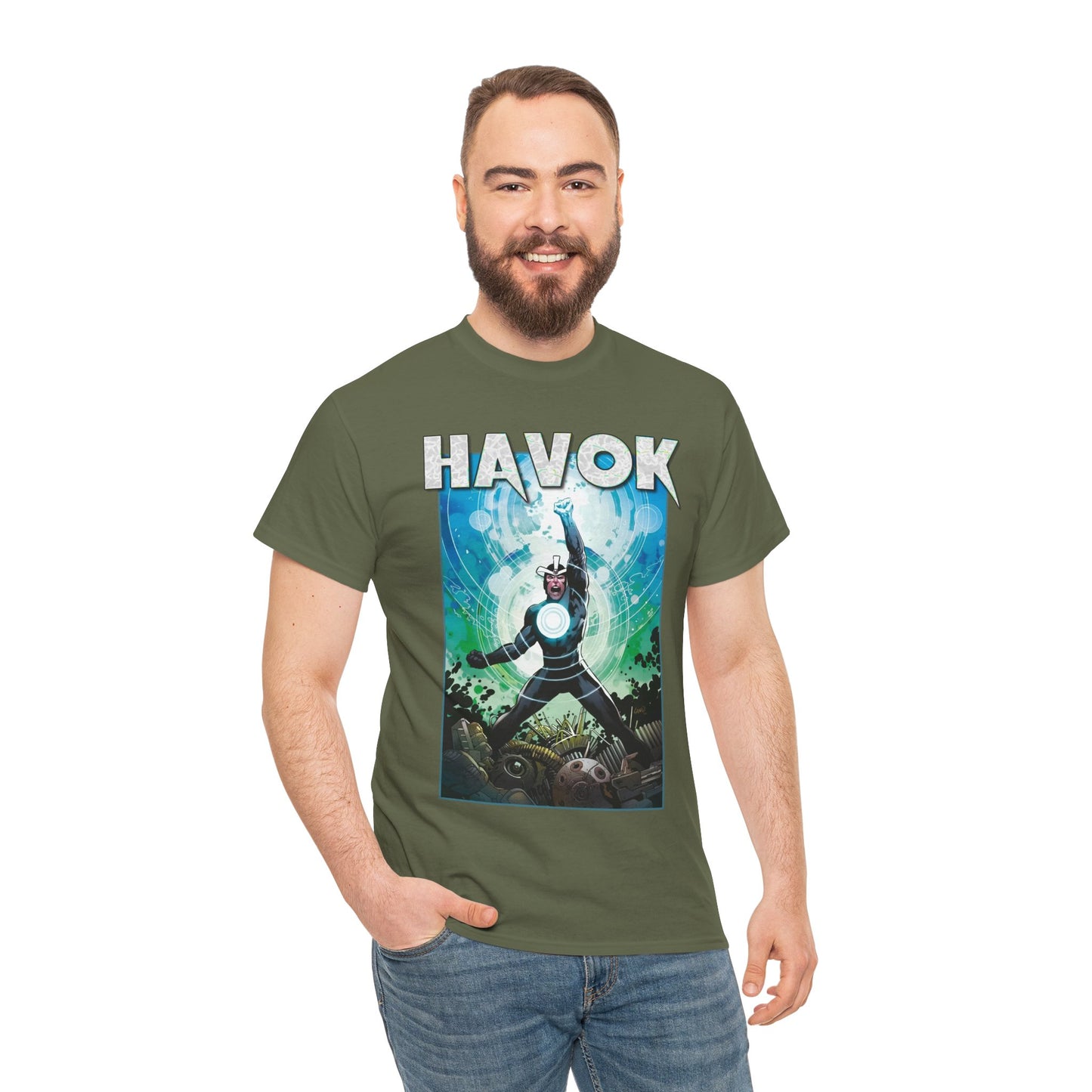Havok T-Shirt - Greg Land Art - Alex Summers - X-Men, X-Factor Member & Leader - Mutant Hero - Brother to Scott Summers, Cyclops - Marvel Comics