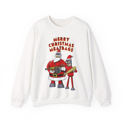 Robot Santa Claus & Bender Futurama Christmas Heavy Blend Crewneck Sweatshirt