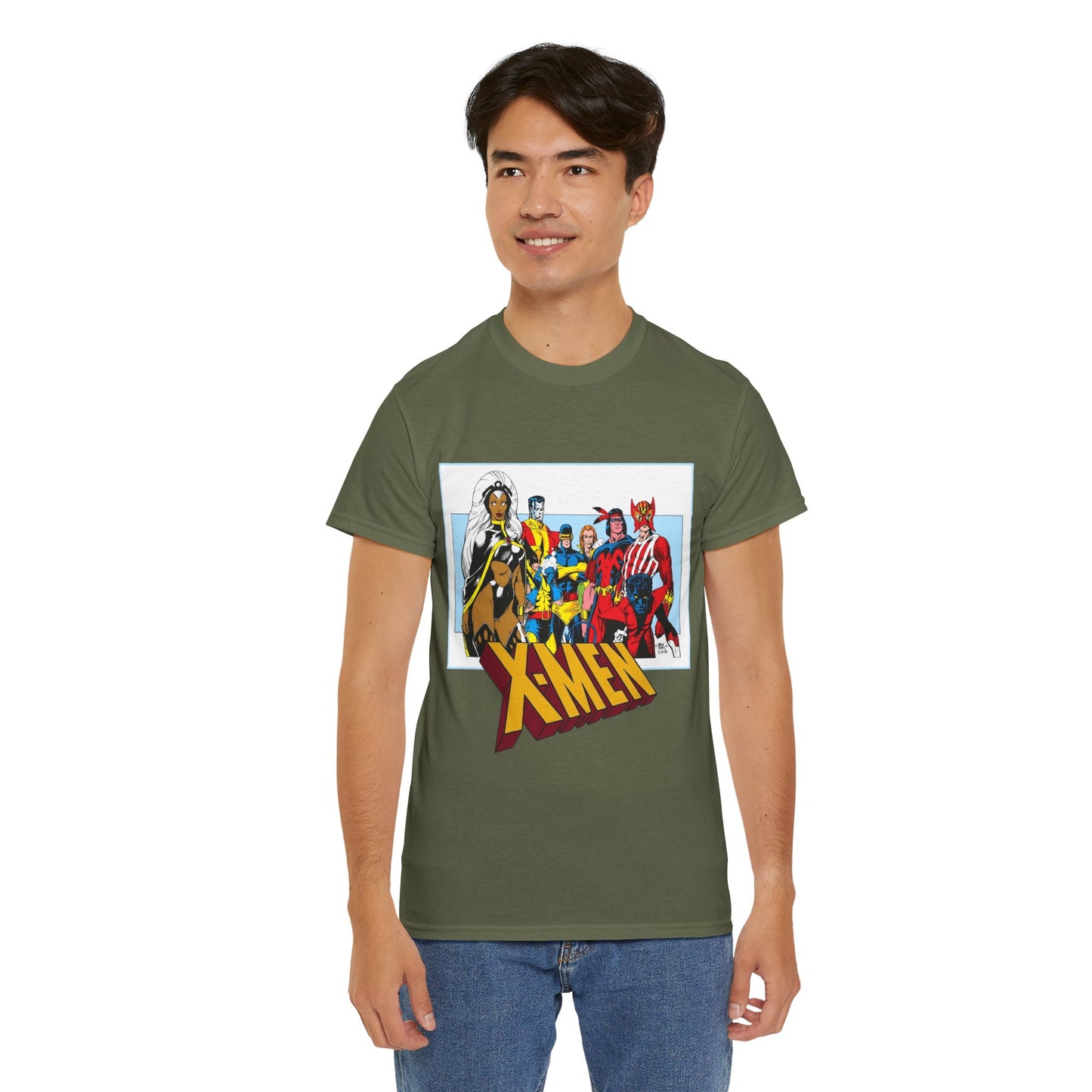 X-Men T-Shirt - Arthur Adams Art - Cyclops, Nightcrawler, Storm, Wolverine, Thunderbird, Sunfire, Banshee - Marvel Comics
