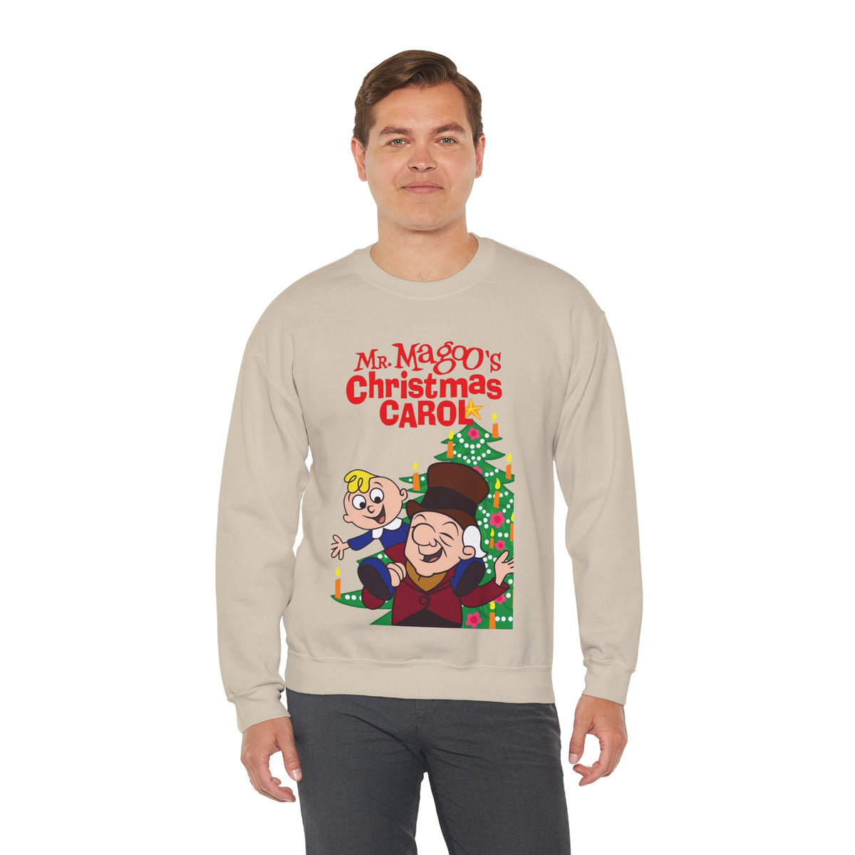 Mr. Magoo's A Christmas Carol Heavy Blend Crewneck Sweatshirt - Festive Holiday Cartoon Special