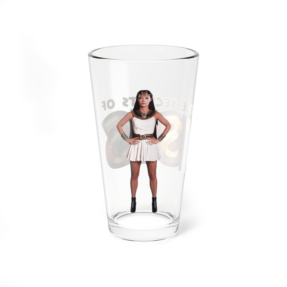 Secrets of Isis Pint Glass 16 oz - Joanna Cameron Filmation 1970s TV Series