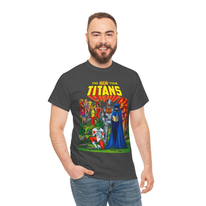 New Teen Titans T-Shirt - George Perez Art - Rare Promo Art - Titans Old & New - DC Comics