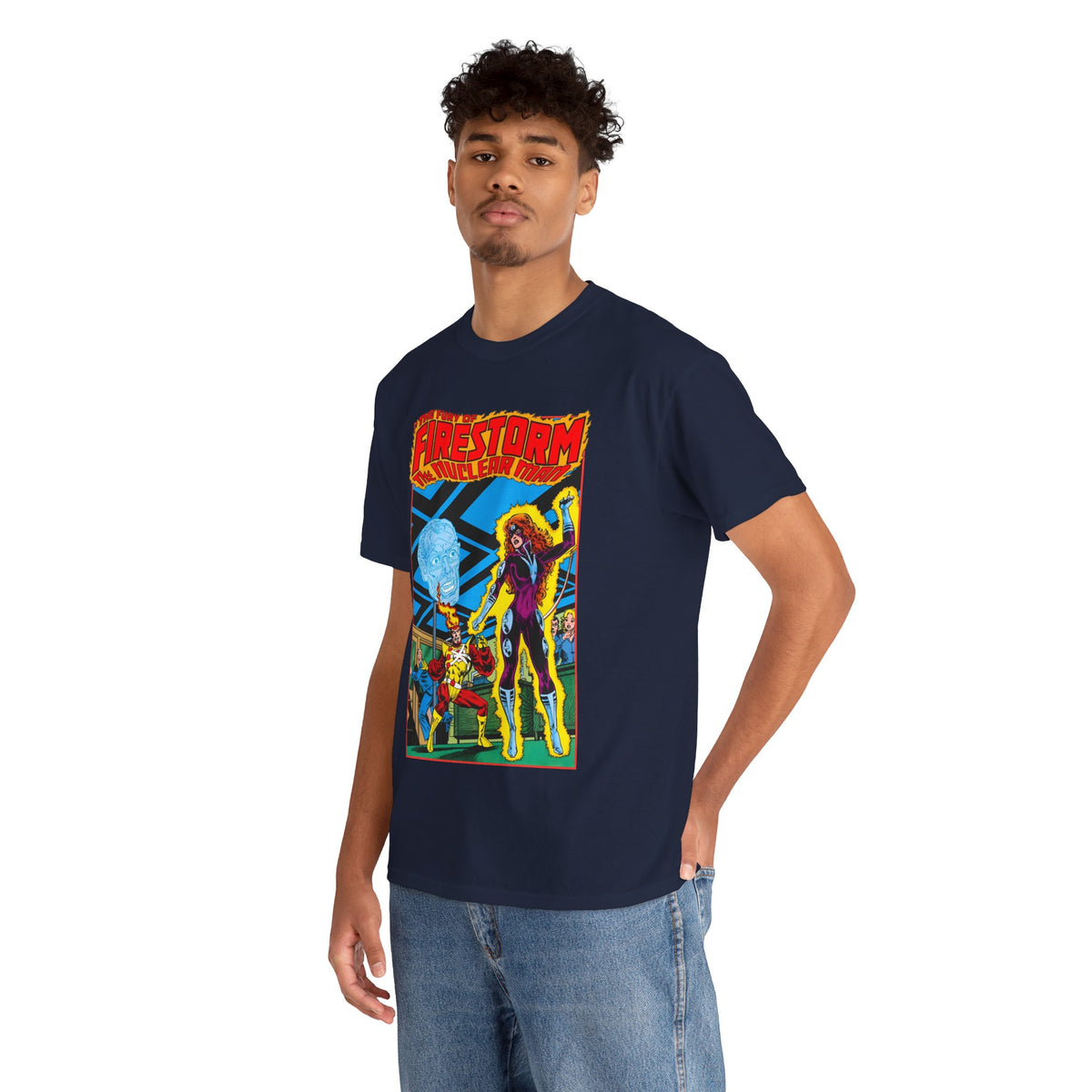 Fury of Firestorm T-Shirt - Pat Broderick Art - Vs Plastique - #7 Cover Art - DC Comics