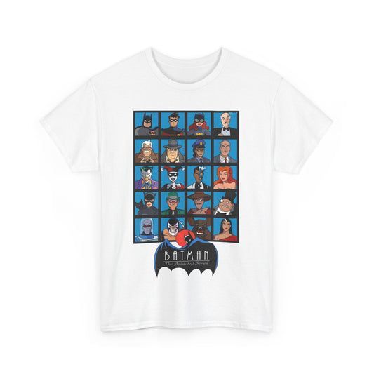 Batman T-Shirt - Animated Series - Harley Quinn, Batgirl, Joker, Bane, Robin, Two-Face, Catwoman, Riddler - Classic TV Cartoon Series