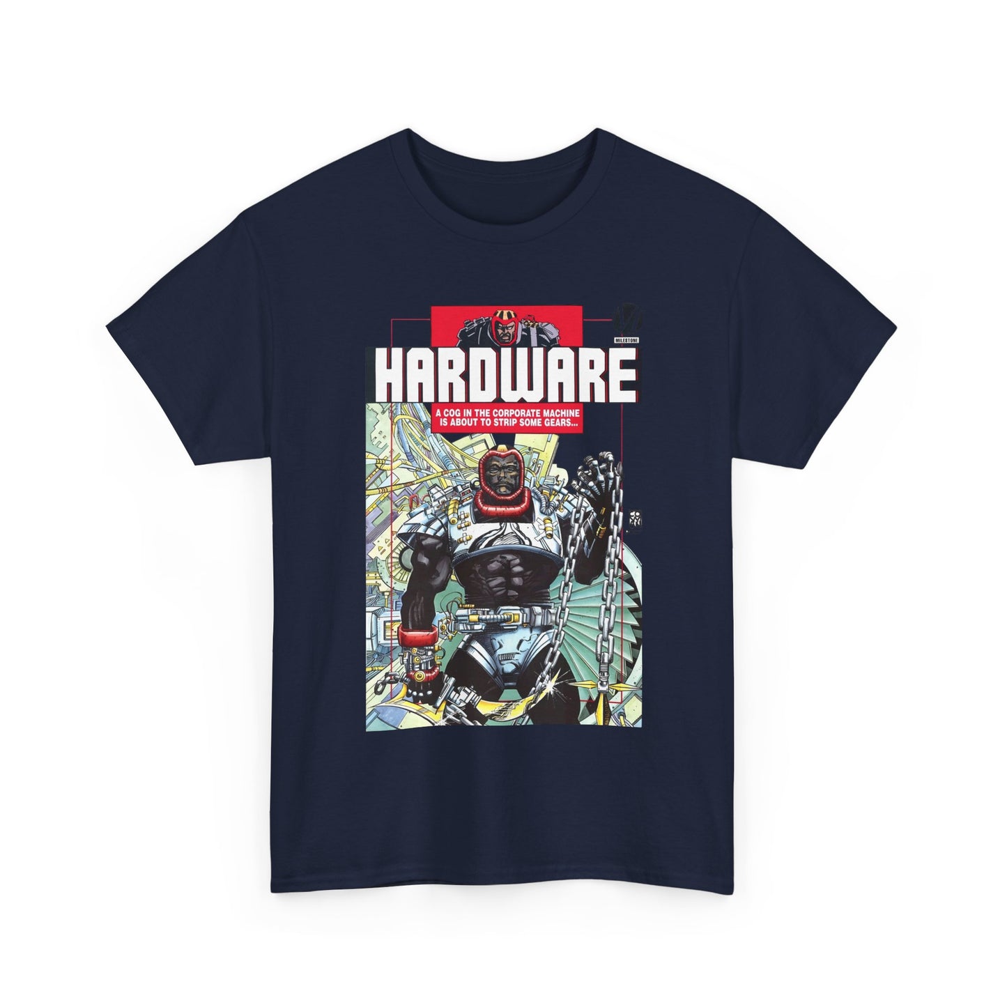Hardware T-Shirt - Denys Cowan Art - Curtis Metcalf Vs Edwin Alva - Milestone Media - DC Comics
