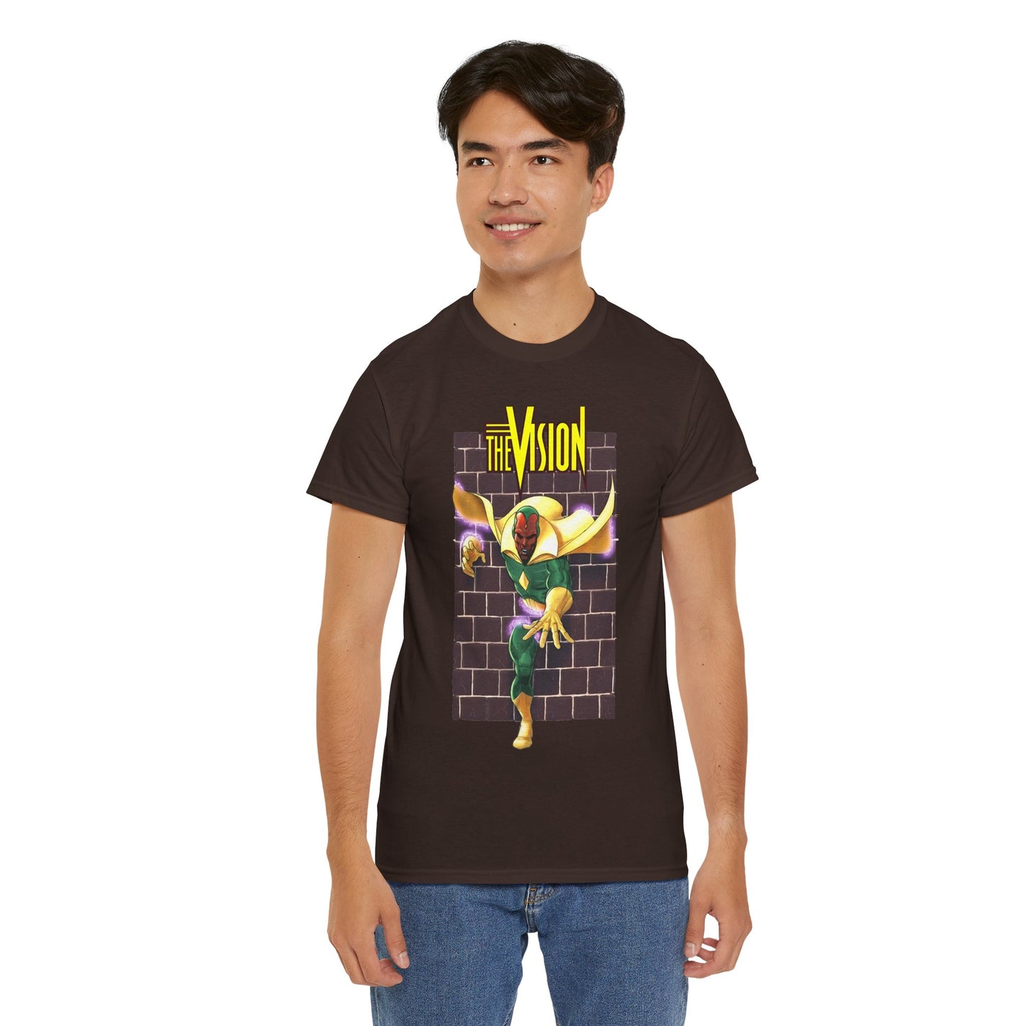 Vision T-Shirt - George Perez Art - Avengers Member - Scarlet Witch Husband - Android - Marvel Comics