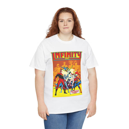 Infinity, Inc T-Shirt - Jerry Ordway Art - Silver Scarab, Huntress, Power Girl, Star-Spangled Kid, Fury, Jade - DC Comics - 1980s JSA Spin-Off Series