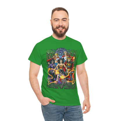 Justice League of Amazons T-Shirt - George Perez Art - Wonder Woman, Zatanna, Supergirl, Power Girl, Huntress, Big Barda - JLA - DC Comics
