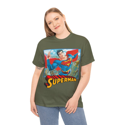 Superman T-Shirt - Guillem March Art - Variant Connecting Cover Art - Flying Over Metropolis - DC Comics All-In