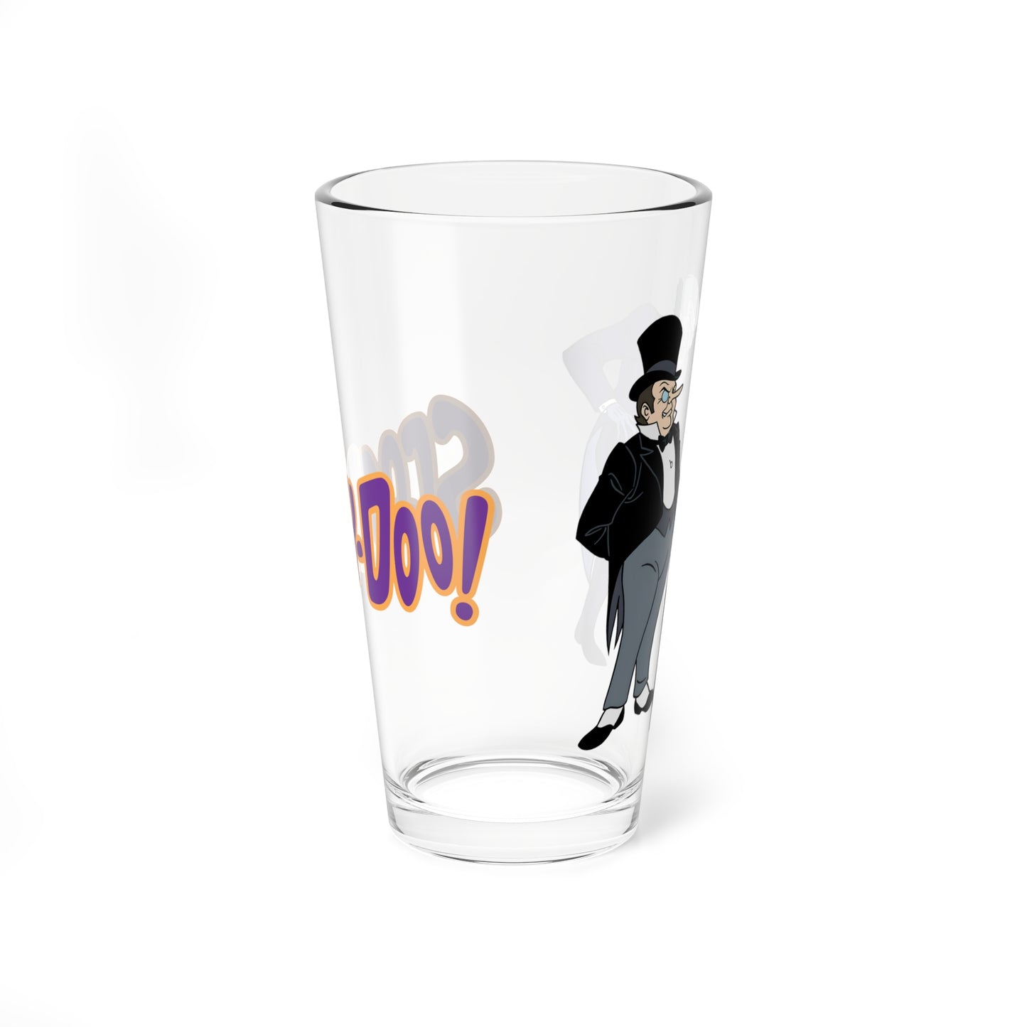 Joker & Penguin Pint Glass, 16oz - New Scooby Doo Movies (1972) - Retro Hanna-Barbera Cartoon - Mystery Inc