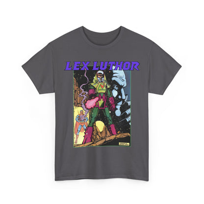 Lex Luthor T-Shirt - George Perez Art - 1980s DC Comics - Action Comics Armor - Inspiration for Super Powers Figure - Superman Enemy