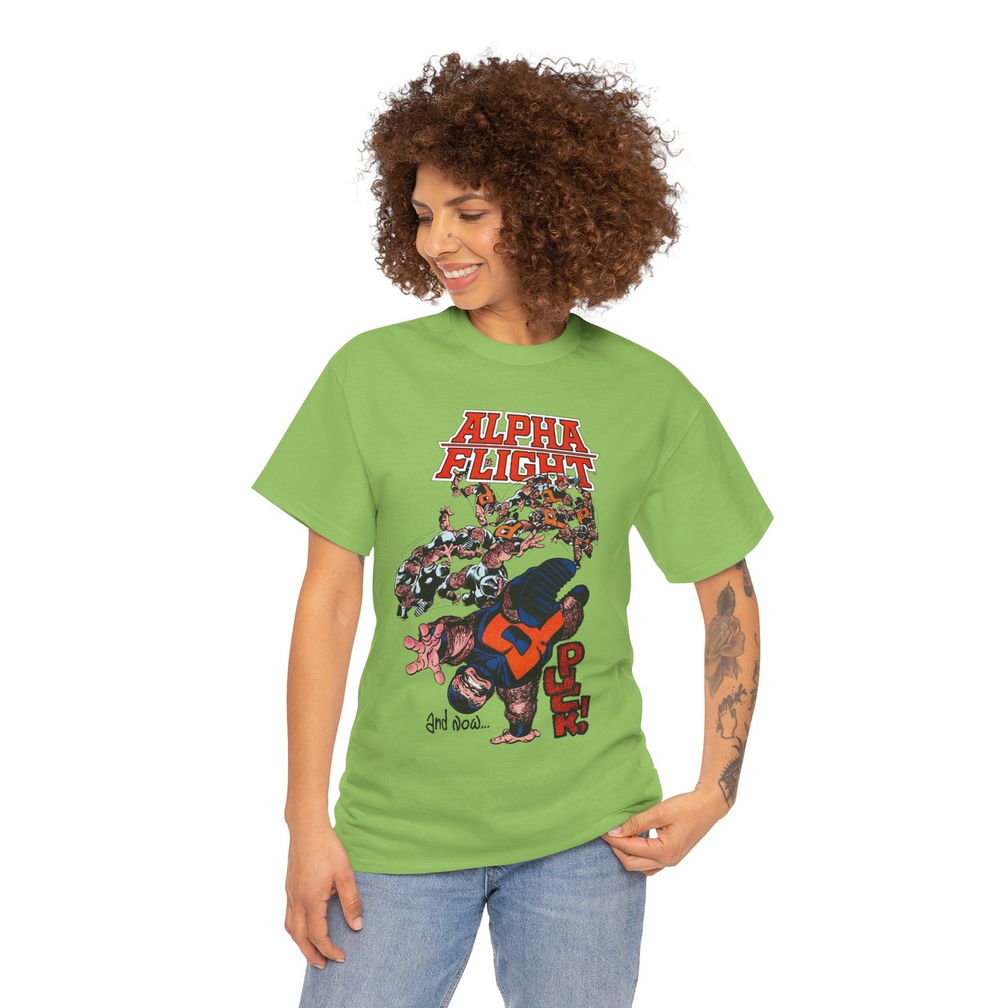 Puck T-Shirt - John Byrne Art - Alpha Flight Member - Marvel Comics