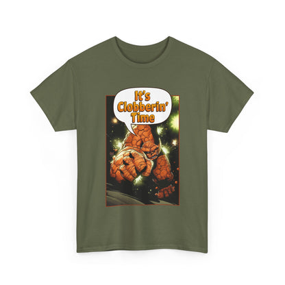 The Thing Shirt - Adam Kubert Art - It's Clobberin' Time - Fantastic Four Member - Marvel Comics