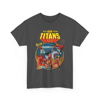 New Teen Titans T-Shirt - George Perez Art - Wonder Girl, Flash, Robin, Speedy, Aqualad, Hawk - DC Comics