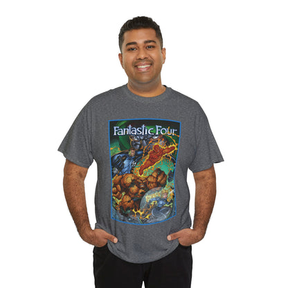 Fantastic Four T-Shirt - Jim Lee Art - The Thing, Human Torch, Reed Richards, Invisible Woman - Marvel Comics - Heroes Reborn