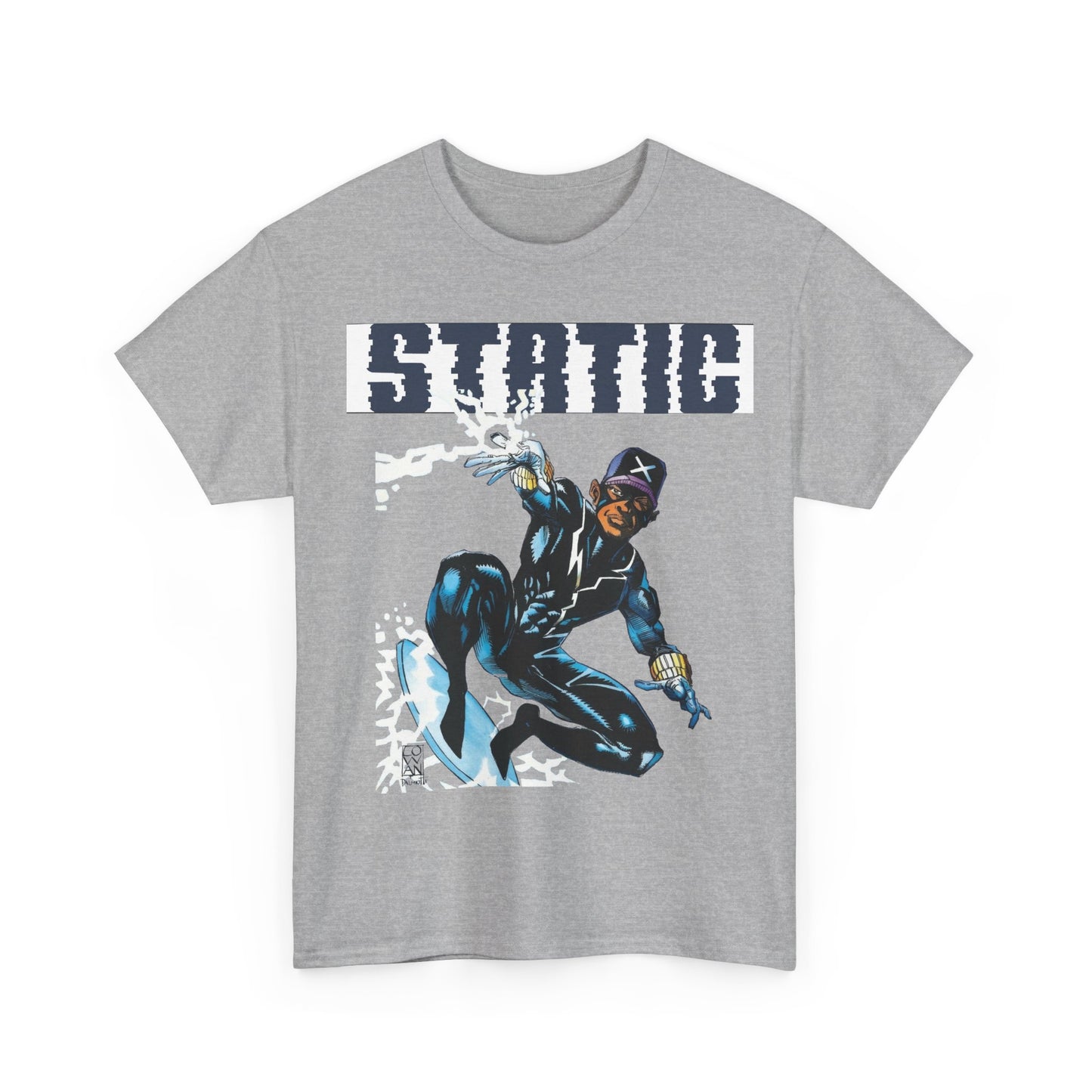 Static T-Shirt - Denys Cowan Art - DC Comics, Milestone Media - Shock to your System