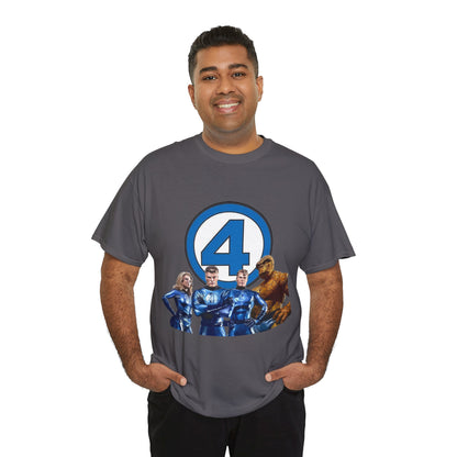 Fantastic Four T-Shirt - Alex Ross Art - 2025 MCU Movie - Iconic Marvel Comics Characters - Human Torch, Invisible Woman, The Thing, Reed Richards