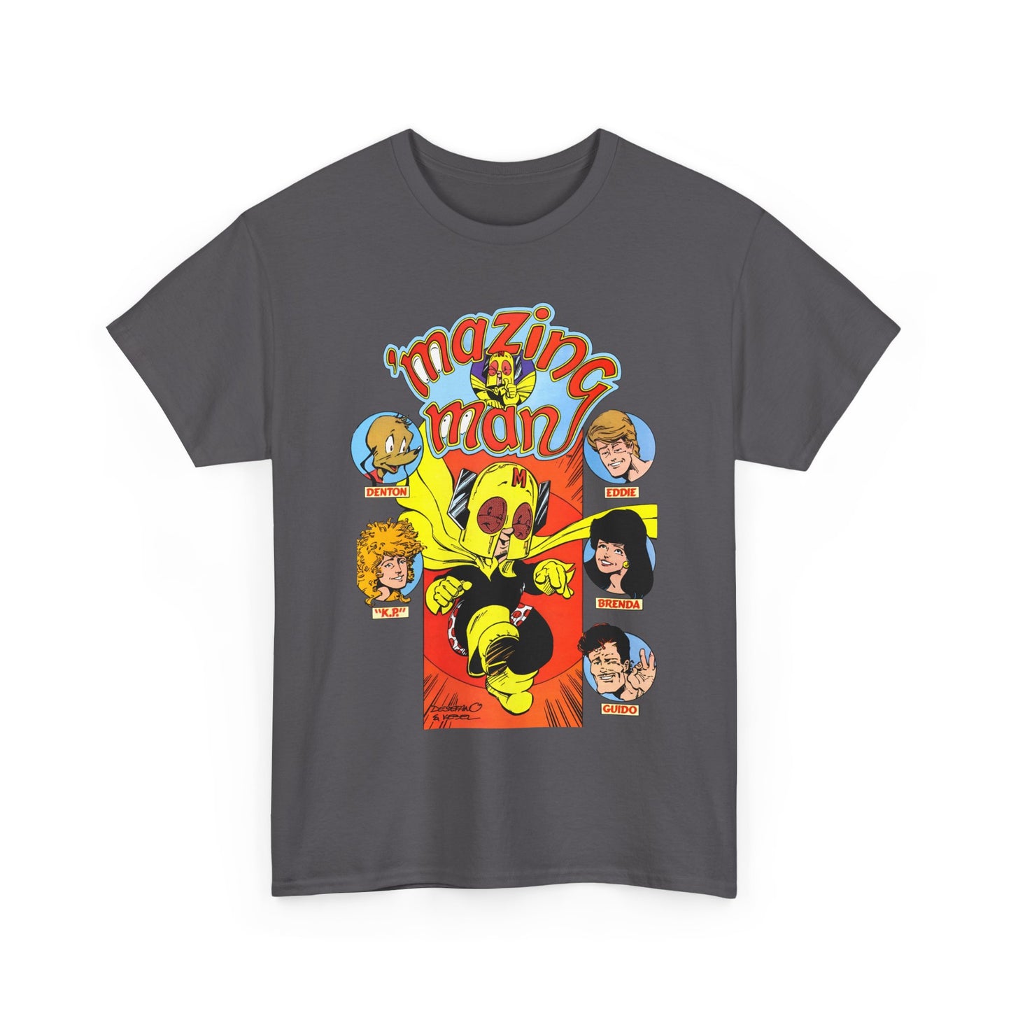 'Mazing Man T-Shirt - DeStefano & Kesel Art - Funny 1980s Comic Series - DC Comics