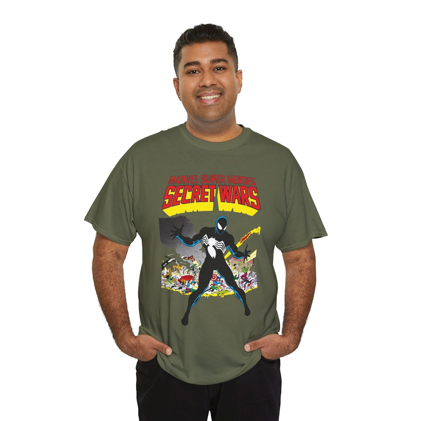 Secret Wars T-Shirt - Classic Marvel Comics Series - Alien Symbiote Spider-Man, 1st Appearance - Future Venom Story