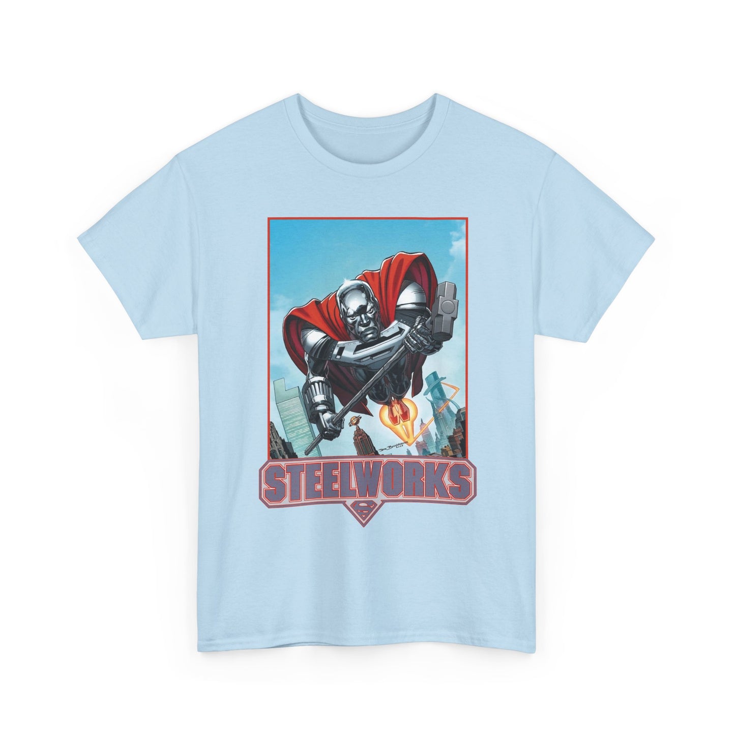 Steelworks T-Shirt - Jon Bogdanove Art - John Henry Irons - Superman Family - DC Comics