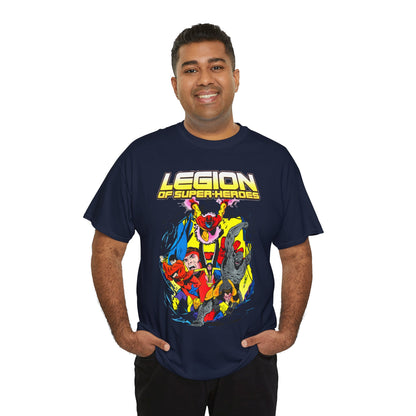 Legion of Super-Heroes T-Shirt - Mon-El, Colossal Kid, Wildfire, Dawnstar, Blok, Timber Wolf - LOSH - DC Comics