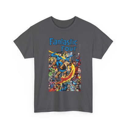 Fantastic Four T-Shirt - Classic John Byrne Art - Popular Marvel Comics Characters - Human Torch, The Thing, Invisible Woman, Reed Richards - 2025 MCU Movie