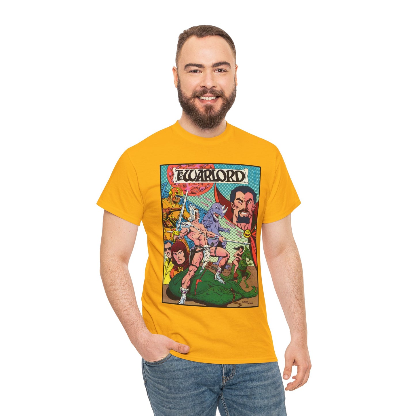 Warlord T-Shirt - Dan Jurgens Art - Travis Morgan, Skartaris, Deimos - Sword & Sorcery - DC Comics