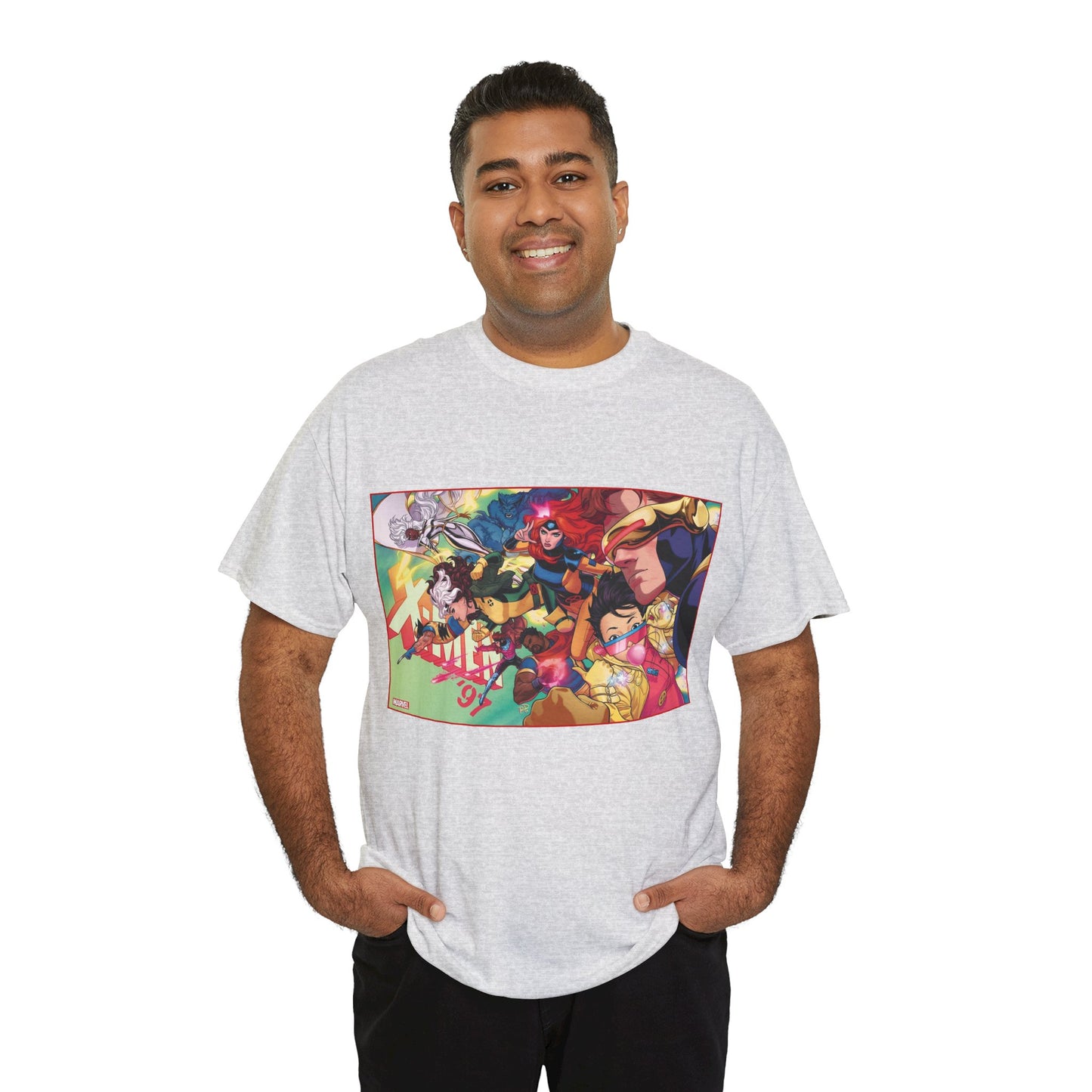 X-Men '97 T-Shirt - Russell Dauterman Art - Cyclops, Jean Grey, Rogue, Storm, Jubilee, Beast, Gambit, Bishop, Wolverine - Marvel Comics