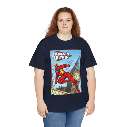 Captain Britain T-Shirt - Ron Wilson Art - Brian Braddock - Marvel UK Series - Chris Claremont Stories - Marvel Comics