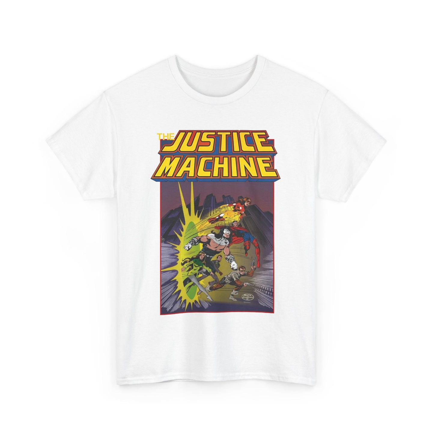 Justice Machine T-Shirt - John Byrne Art - Comico Comics