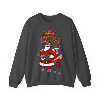 Robot Santa Claus & Bender Futurama Christmas Heavy Blend Crewneck Sweatshirt