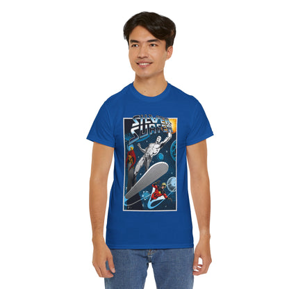Silver Surfer T-Shirt - With Adam Warlock & Captain Marvel - Norrin Radd - Former Herald of Galactus - Fantastic Four Ally - Marvel Comics