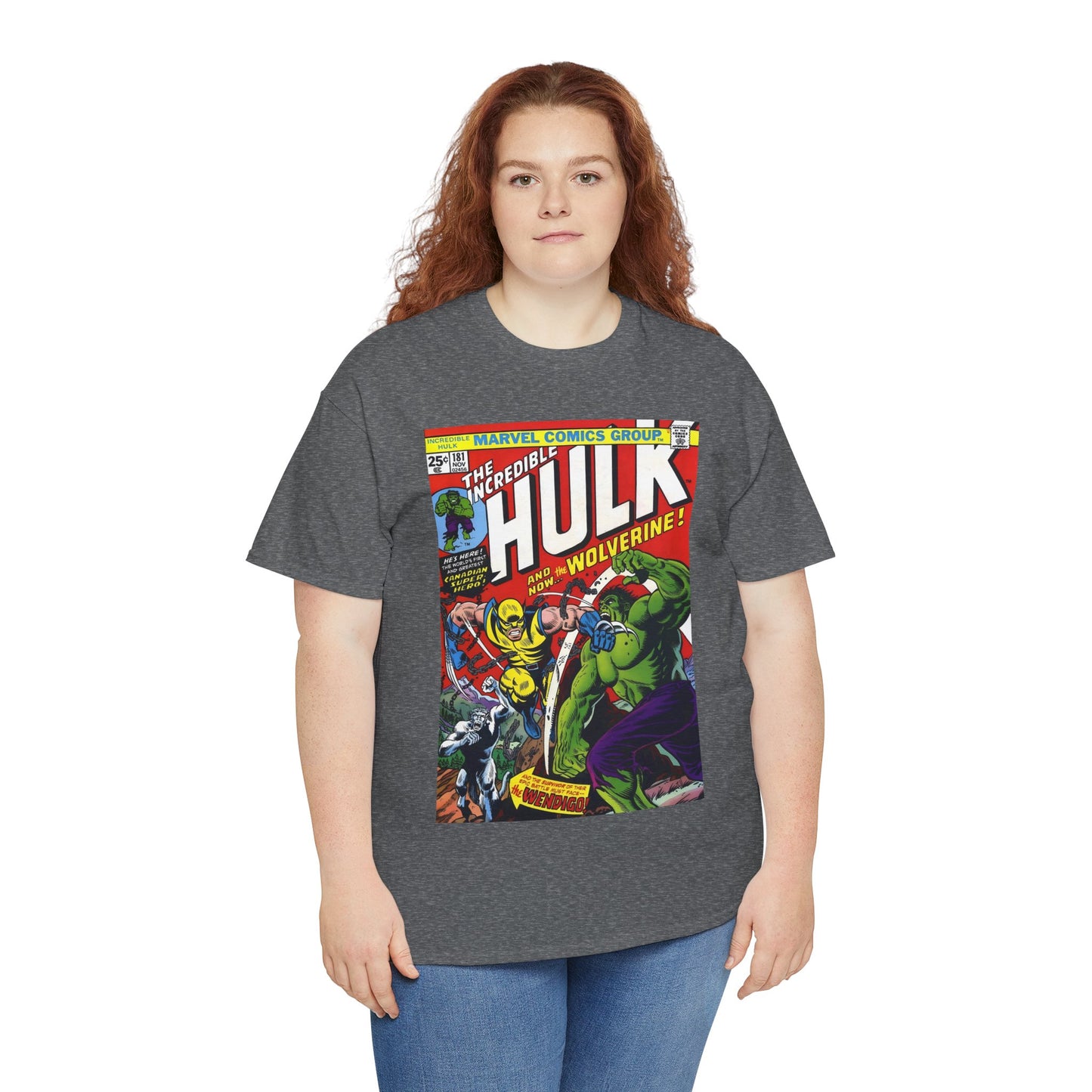 Incredible Hulk #181 T-Shirt - First Appearance of Wolverine - Vs The Wendigo - Marvel Comics