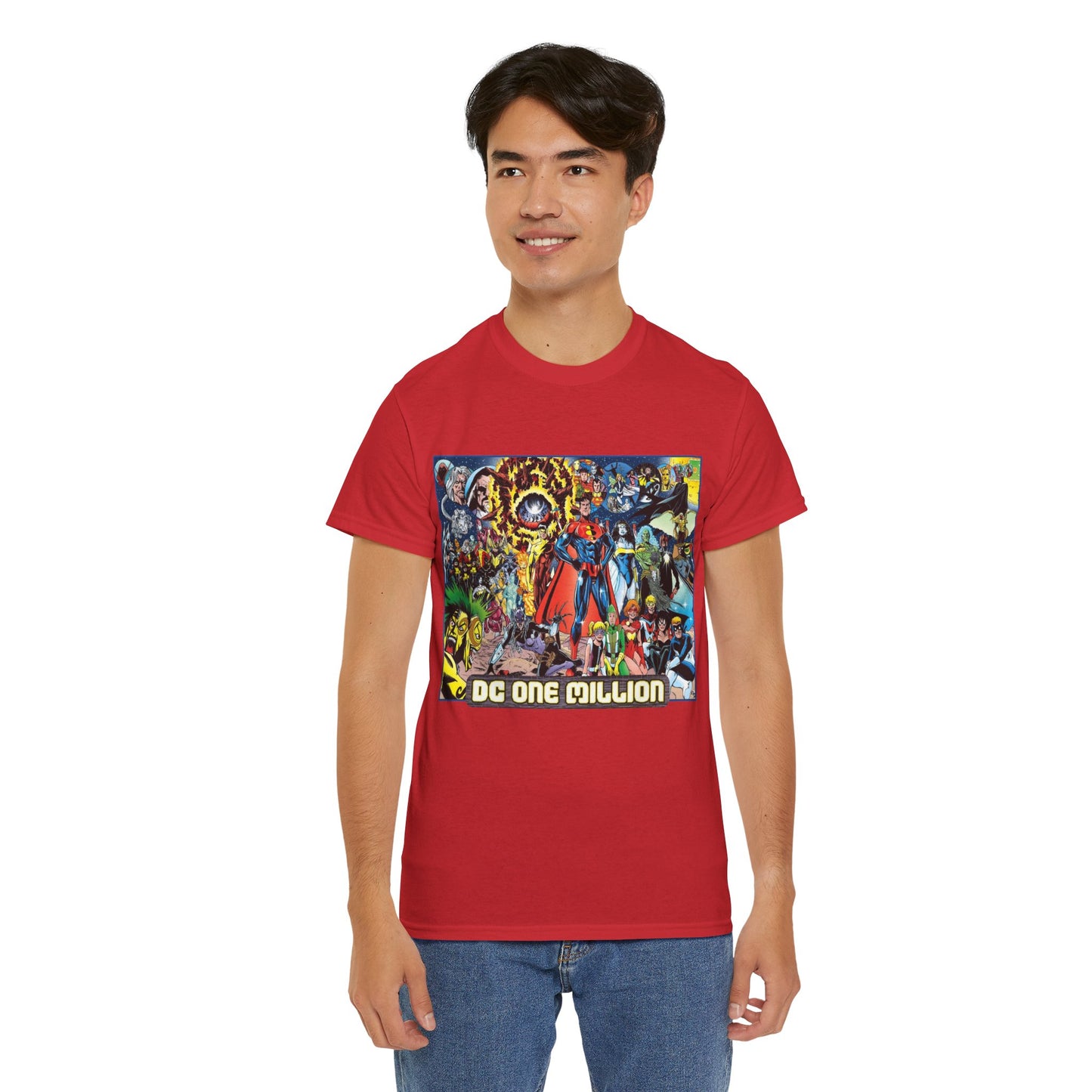 DC One Million T-Shirt - Phil Jimenez Art - Future Versions of Superman, Batman, Wonder Woman, Green Lantern, Flash - DC Comics