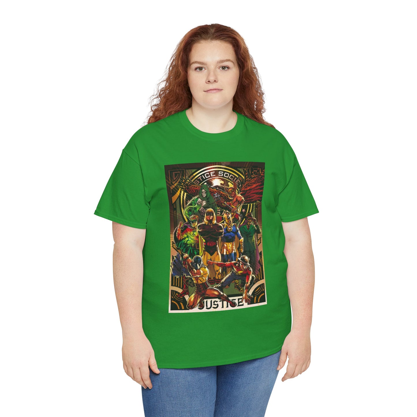 Justice Society T-Shirt - Tony Harris Art - Hawkman, Hourman, Dr Fate, Spectre, Sandman, Green Lantern, Atom, Flash - JSA - DC Comics