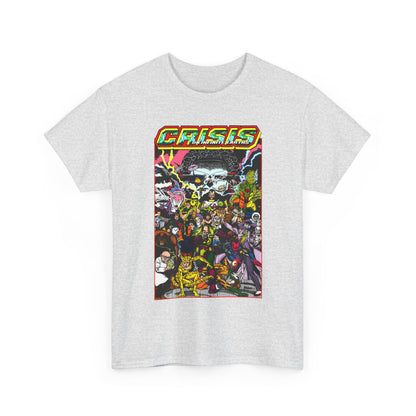 Crisis on Infinite Earths T-Shirt - DC Comics - George Perez Art - Joker, Lex Luthor, Cheetah, Solomon Grundy, Black Adam, Deathstroke, Validus - #9 Cover - DC Comics