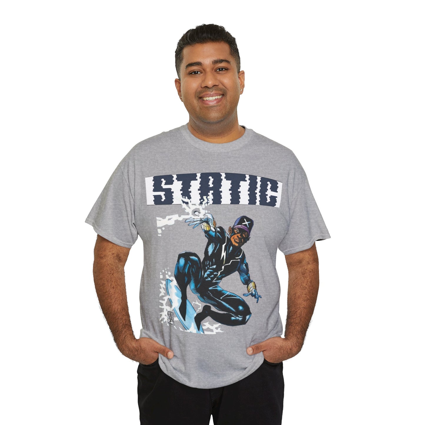 Static T-Shirt - Denys Cowan Art - DC Comics, Milestone Media - Shock to your System