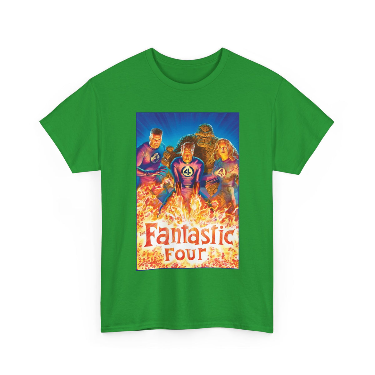 Fantastic Four T-Shirt - Alex Ross Art - Mr. Fantastic, Invisible Woman, Human Torch, The Thing - Marvel Comics
