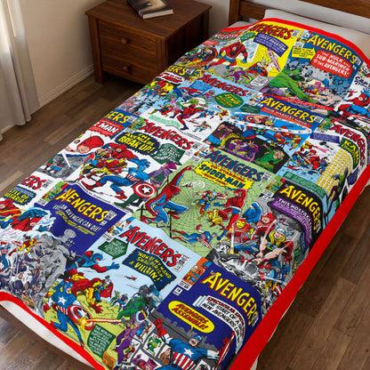 Avengers Blanket - Classic Silver Age Art - Marvel Comics - Soft & Comfy