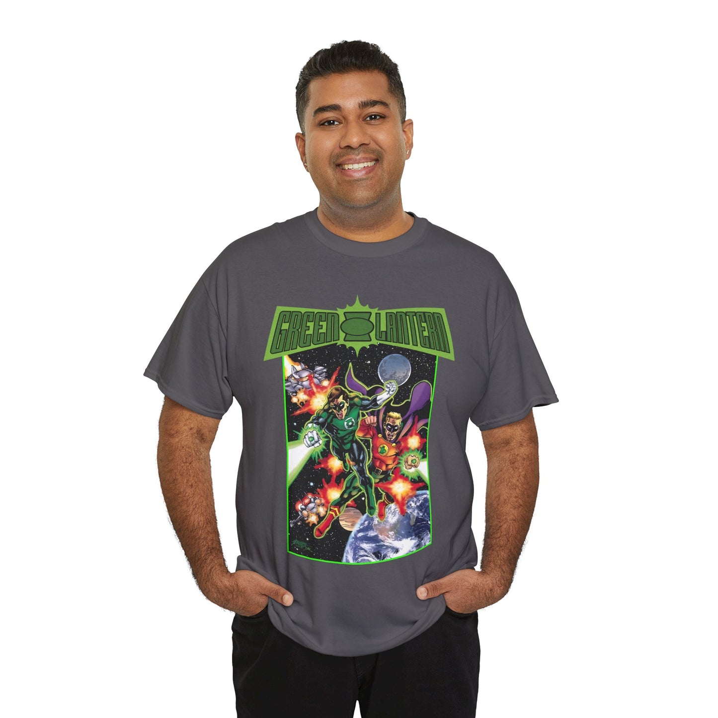 Green Lantern T-Shirt - George Perez Art - Hal Jordan & Alan Scott - Silver Age & Golden Age - DC Comics