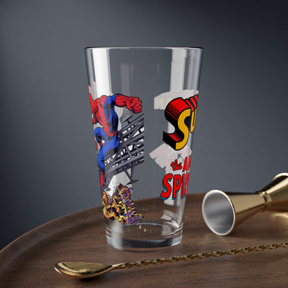 Superman & Amazing Spider-Man Pint Glass, 16oz - DC Comics & Marvel Comics Crossover - Classic 1970s Story